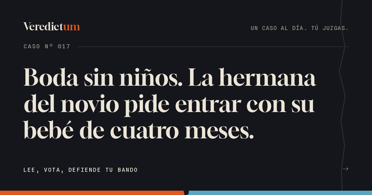 La invitación decía «celebración solo para adultos» y ya se lo negaron a dos invitados. Después escribió la hermana del novio.